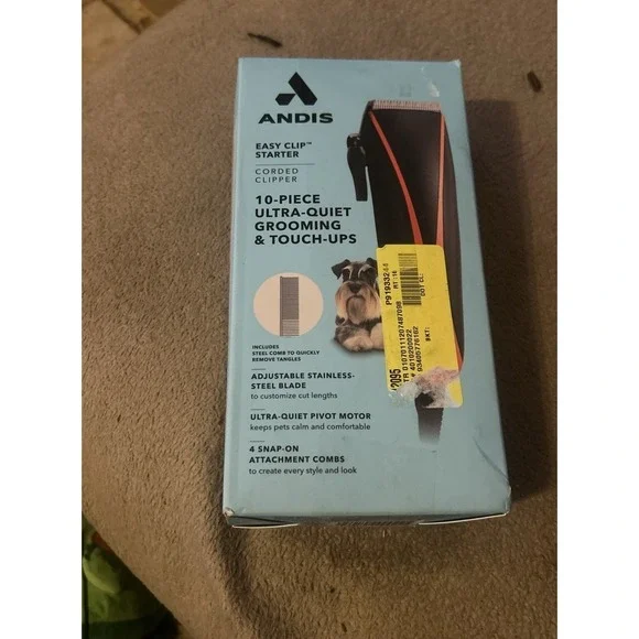 Andis Dog Grooming Clipper Set Grooming & Touch Up-New /Sealed! 10-Pieces-Quiet! - Picture 2 of 3